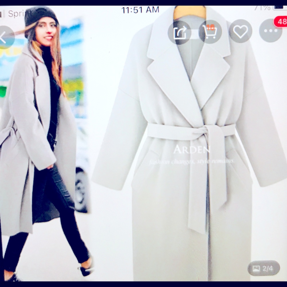 Wool wrap coat plus size